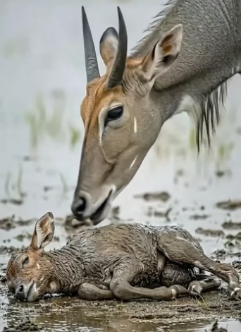 D0304004 Man Rescues Baby Deer Heartwarming Wildlife